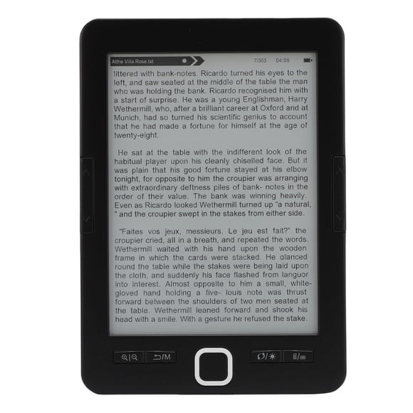 Portable Electronic Book Reader, 6 Inch 8G Ebook Reader Ink Screen for Home