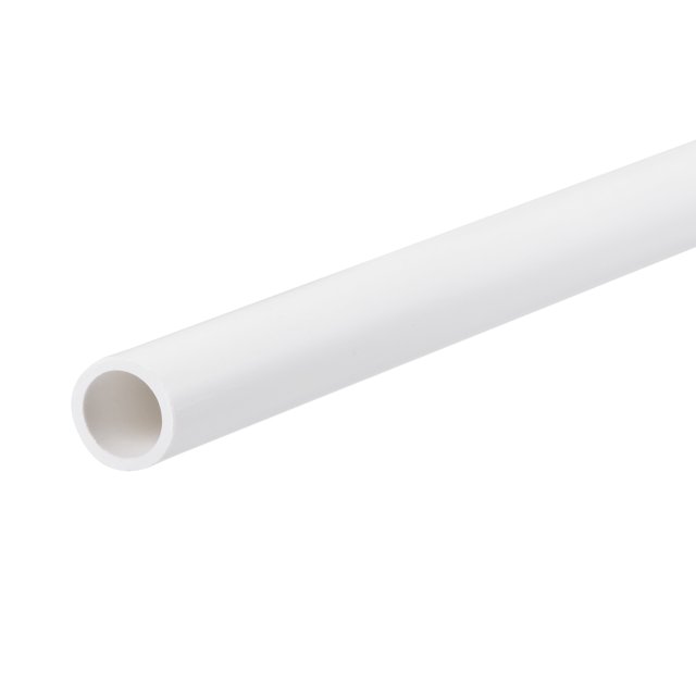 Unique Bargains 6.8mm ID 8.8mm OD 500mm White PVC Pipe Round Rigid Plastic Tube for Water Pipe