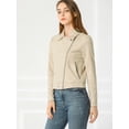 thumbnail image 4 of INSPIRE CHIC Veste de Moto Biker Zippée à Manches Longues en Faux Suède pour Juniors, 4 of 6