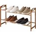thumbnail image 3 of Basicwise QI004330.2 Bamboo Storage Shoe Rack, Free Standing Shoe Organizer Storage Rack, 2 Tier, 3 of 5