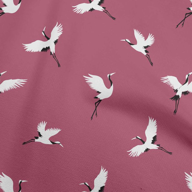 oneOone Polyester Spandex Pink Fabric Bird Sewing Material Print Fabric By The Yard 56 Inch Wide