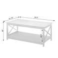 thumbnail image 5 of Pemberly Row Modern Coffee Table with Shelf in White Wood Finish, 5 of 5