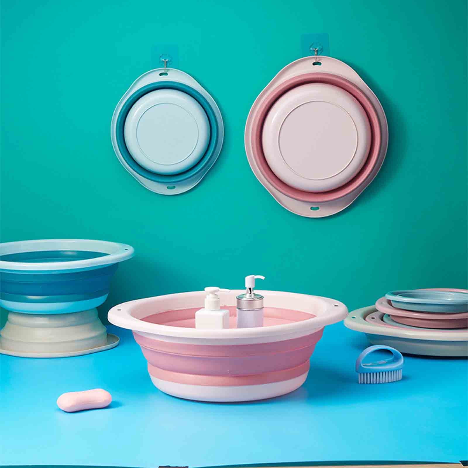 Kcavykas Home, Garden Plastic Basin, Travel Folding Basin, Household Portable Washbasin, Laundry Basin