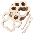 thumbnail image 1 of 20 Wooden Pendants Unfinished Adorable Wood Slices Wooden Ornament with 20 Ropes, 1 of 7