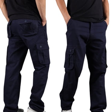 EGNMCR Men's Lightweight Pants, Cargo Pants Men, Linen Pants Men, Mens Casual Loose Fit Elastic Waist Pants Men's Spring And Hip-hop Design Sports Fitness Loose Trousers Men Pants
