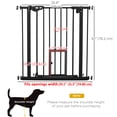 thumbnail image 3 of PawHut 29-32 Inch Pet Gate with Cat Door, Auto Closing for Dogs, Cats, 3 of 10
