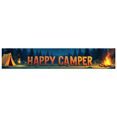 thumbnail image 1 of Forest Design Happy Camper Tent Banner Campfire Nature Scene for Outdoor Adventure Camping Event, 1 of 5