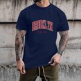 thumbnail image 3 of BOBOGOJP Shirts Chemises pour Hommes Manches Courtes Col Rond Chemises T - de Base (Marine,4TG), 3 of 4