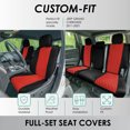 thumbnail image 2 of FH Group Neoprene Waterproof Custom Fit Car Seat Covers for 2011–2021 Jeep Grand Cherokee Full Set Red, 2 of 5