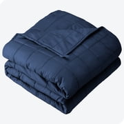 Bare Home 17 lbs Weighted Blanket for Adults - 60" x 80" - 210tc Twill Cotton, Dark Blue
