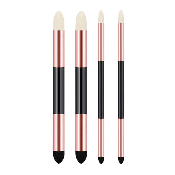 KLKCMS 4 Pieces Artist Blending Sponge Pens Tools for Highlighting Smear Correcting Rose Gold