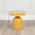 thumbnail image 2 of Klay Minimalist Metal Pedestal Side Table, 20-inch Diameter, 2 of 2