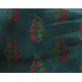 thumbnail image 4 of oneOone Georgette Viscose Fabric Leaves & Floral Block Print Fabric BTY 42 Inch Wide, 4 of 4