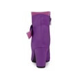 thumbnail image 4 of Unique Bargains Bottes à Talon Bloc à Bout Rond pour Femmes Bottines Cheville Violet US 10, 4 of 8