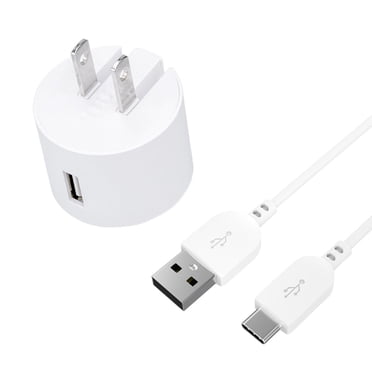 onn. 2.4 Amp USB Wall Charging Kit with 3 FT. USB to USB-C Cable