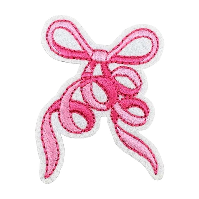 weibbin Bow Patches - Embroidery Bow Iron on Patch for Clothes Iron on Bows Cute Bow Patch Sticker Embroidered Applique for Sewing Jeans Shirt Hat Jacket Clothing Backpack