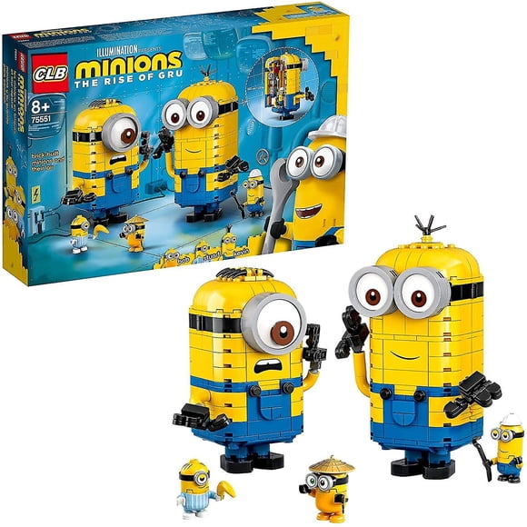 Brick-built Minions And Their Lair Building Kit For Kids, Great Birthday Present For Kids Who Love Minion Toys And Kevin, Bob And Stuart Minion Charac