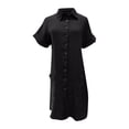 thumbnail image 2 of Gspmoly Robe d'Été, Robe à Manches Longues à Col en V Style Imprimé pour Dames, Robes d'Été pour Femmes Offres Prime, 2 of 5