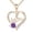 Purple, variant on Mothers Necklace Gifts for Mom from Daughter Son, Mothers Day Gifts for Women, I Love You Mom Necklace Heart Pendant Rhinestone Jewelry with Box Birthday