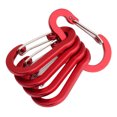 thumbnail image 2 of relayinert 5pcs Stainless Steel Large Carabiner Clips With High Tensile Strength Durable And Functional Shiny red, 2 of 6