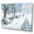 thumbnail image 2 of Designart Winter Park At Christmas Traditional Canvas Wall Art, 2 of 4