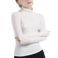 thumbnail image 3 of Women’s Warm Modal Base Tops Slim Fit Mock Turtleneck Long Sleeve Base Layer Shirts Thermal Shirts, 3 of 6