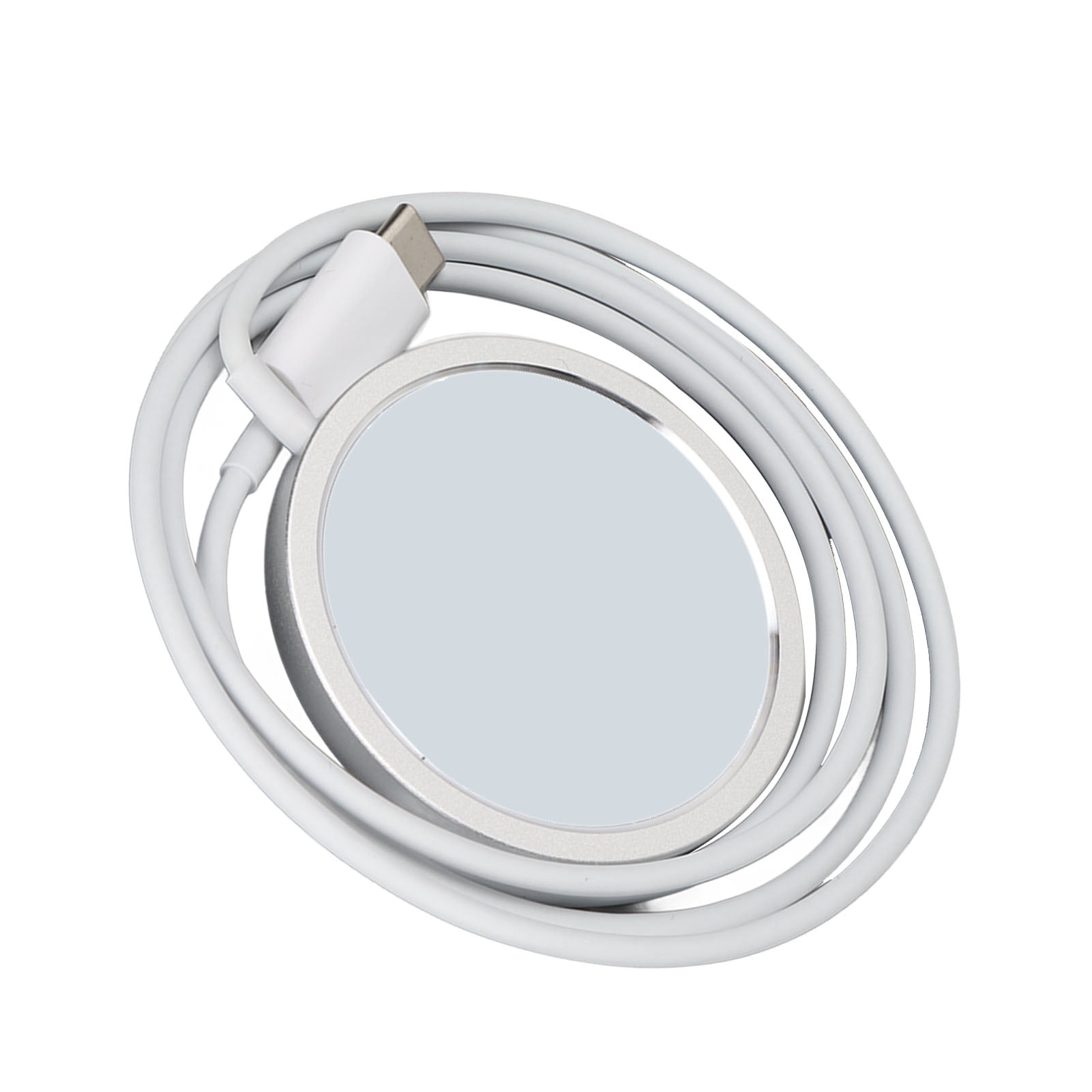 Magnetic Wireless Charger, Portable USB Magnetic Charger Overcharge Protections Safe Charging Multiple Protections  for Office White