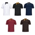 thumbnail image 3 of Baohd Polyester Restaurant Cuisine Uniforme - Résistant à l'Usure et Colorfast Facile à Entretenir Chemise Chef Cuisson Manche Blanc XXXL, 3 of 6