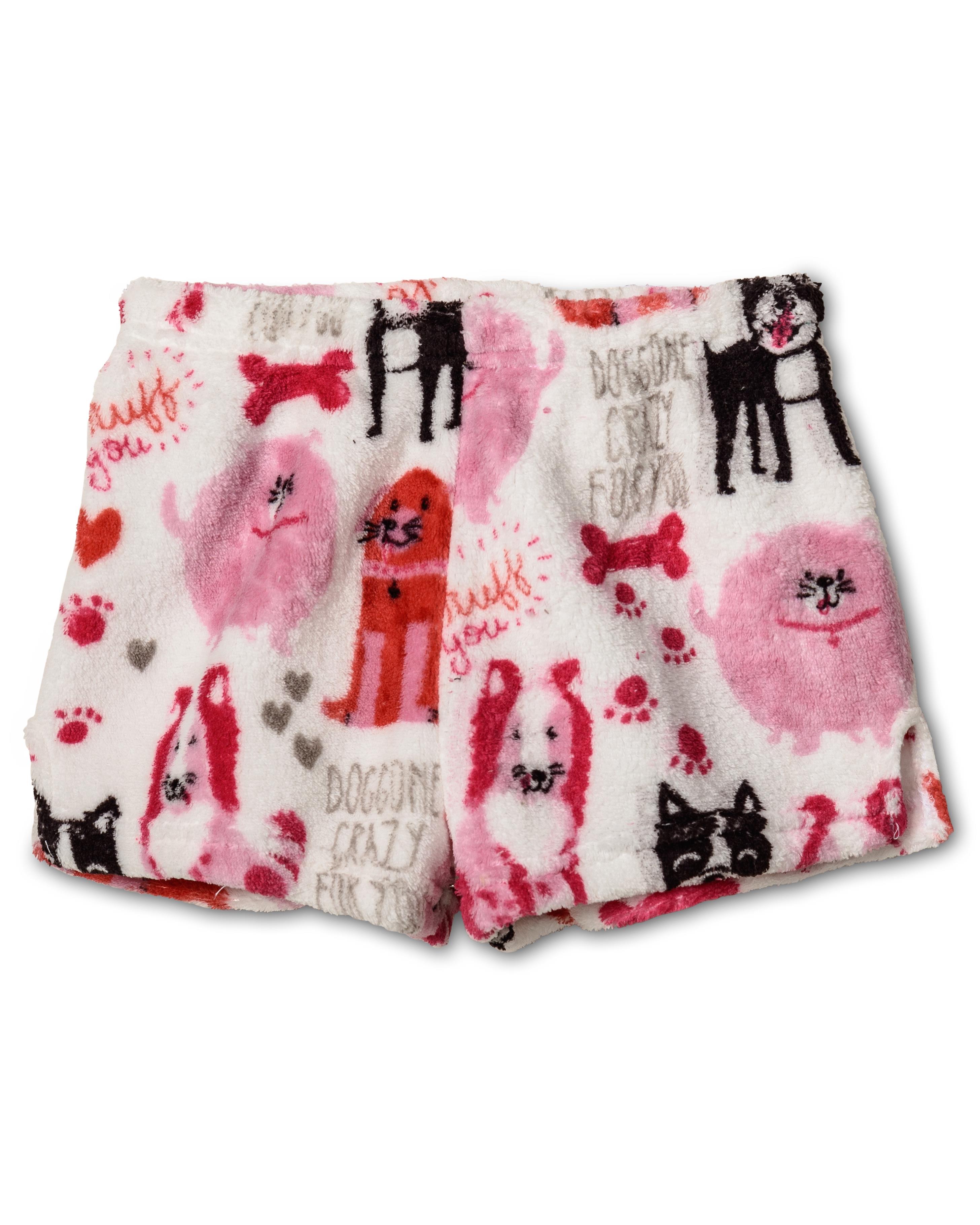 Up Past 8 Boxeurs pour Fille Bas de Pyjama en Peluche Shorts Amusants
