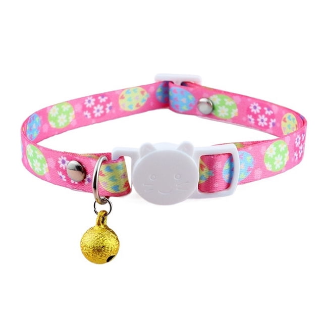Personalized detachable cat collar with bell, safe quick release kitten collar