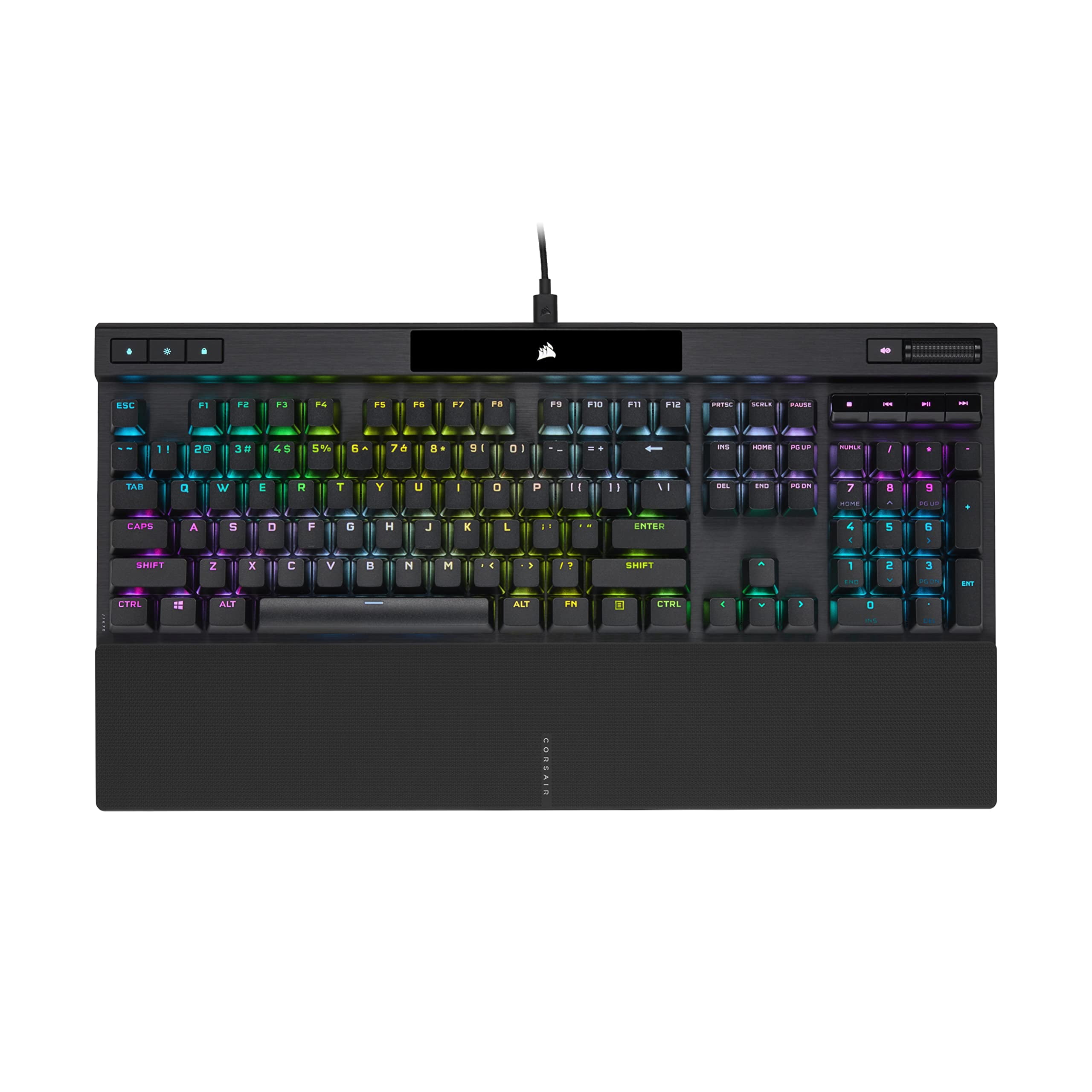 Corsair K70 RGB PRO Wired Mechanical Gaming Keyboard CH-9109414 -Cherry MX RGB Speed Switches: Linear and Rapid (Renewed)