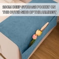 thumbnail image 4 of PRETXORVE Couch Arm Covers, Armchair Slipcover for Couch with 3 Pockets for TV Remote Control，Non- Sofa Arm Covers Washable Sofa Armrests Covers for Living Room, 4 of 7