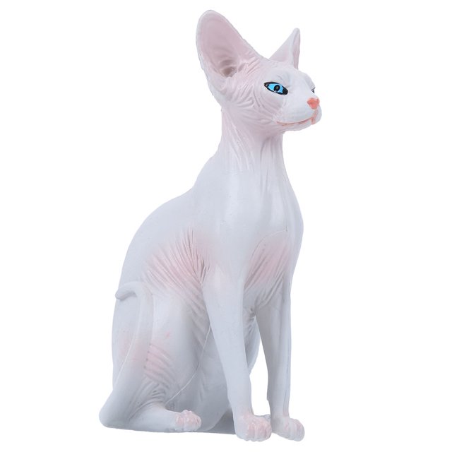 Noref Hairless Cat Model Ornament,Simulation Hairless Cat Model Home Ornaments Desktop Decoration Kid Children Toy,Hairless Cat Model