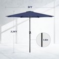 thumbnail image 2 of Simple Deluxe 9ft Outdoor Market Table Patio Umbrella with Button Tilt and Crank, Large Sun Umbrella with Sturdy Pole& Fade Resistant Canopy, Dark Blue, 2 of 7