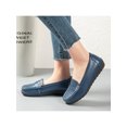 thumbnail image 4 of Innerwin Mocassins pour Femmes à Enfiler Ballerines Basses Légères Chaussures Bateau Bout Rond Marche Bleu Foncé 8.5, 4 of 5