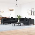 thumbnail image 1 of vidaXL 2 Piece Sofa Set with Pillows Black Velvet, 1 of 5