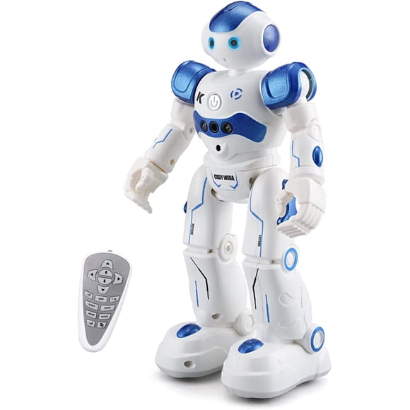 SUTENGDA Jouets Robot RC Jouet Robot Intelligent à Détection de Gestes pour Enfants Peut Chanter Danser Parler Cadeau de Noël Anniversaire (Blanc)