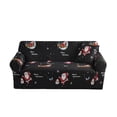 thumbnail image 2 of Sofa Protector, Christmas Printed Sofa Cover Santa Claus Elastic Couch Cover Machine Washable Christmas Theme Red Sofa Slipcover for Living Room Festive Sofa Protector, 2 of 6