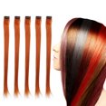 thumbnail image 4 of Clip In Hair Extensions, 5pcs 55cm Colored Clip In Hairpiece Hair Extensions For Women High Temperature Synthetic Hair For Party and Cosplay Use, 4 of 7