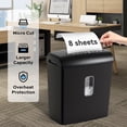 thumbnail image 1 of NOVODESK 8-Sheet Micro Cut Paper /Credit Card Shredder with 4 Gallons, P-5 High Security for Home Office Use with Handle, Visual Window Wastebasket, 1 of 6