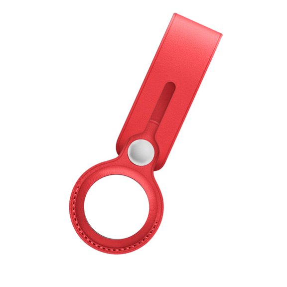 QualitChoice Étui de Remplacement en Cuir pour Clés et Protège-Clés pour AirTag Rouge 1 Ensemble