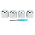 thumbnail image 1 of 4Pcs Guitar Tone Volume Knob Professional Metal Potentiometer Hat Cap Parts Accessories with Slot Screwdriver Silver, 1 of 14