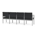 thumbnail image 5 of Lenox Chaise d'Attente de Réception en Acier à 4 Places / Acier Argenté / Gris Foncé, 5 of 5