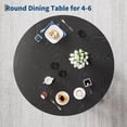 thumbnail image 4 of YUSAZENS 47 Inch Round Dining Table for 4, Classic Kitchen Table with Sturdy Base, Stylish Dining Room Furniture in Black, 4 of 6