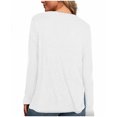thumbnail image 4 of Yuyuzo Womens Sweatshirts Tops V Neck Long Sleeve Straight Line Pullover Fall Casual Sweatshirt Solid Color, 4 of 7