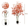 thumbnail image 2 of Arbre d'Érable d'Automne Artificiel de 5 Pieds dans Pot en Plastique, Fausses Feuilles d'Érable Rouges, Arbre d'Érable en Soie pour Action de Grâce, Récolte, Festival d'Automne, Fête, Décoration de la Maison, 2 of 6