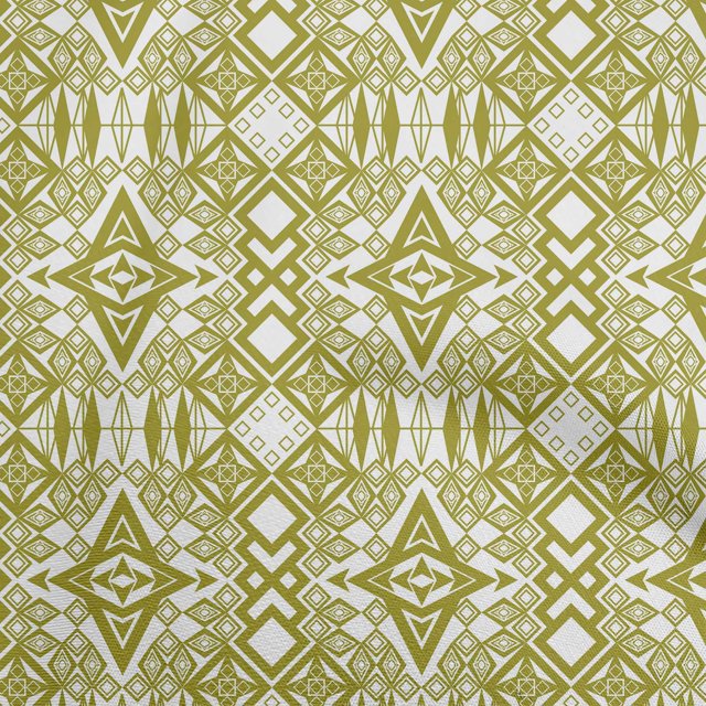 oneOone Polyester Spandex Lime Green Fabric Ikat Craft Projects Decor Fabric Printed By The Yard 56 Inch Wide