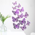 thumbnail image 1 of TIMIFIS Home Decor 12PCS 3D Metal Texture Hollow Butterfly Wall Sticker DecorFall, 1 of 6