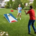 thumbnail image 2 of Costway 3 x 2 FT Cornhole Board Set with Foldable Legs & Side Handle 8 Bean Bags Included, 2 of 9