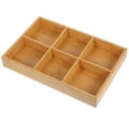 thumbnail image 3 of Miangastore Unfinished Wood Tray with 6 Compartments Rectangular Shape tray Multipurpose Organizer for Crayon Chalk Storage Art, 3 of 8